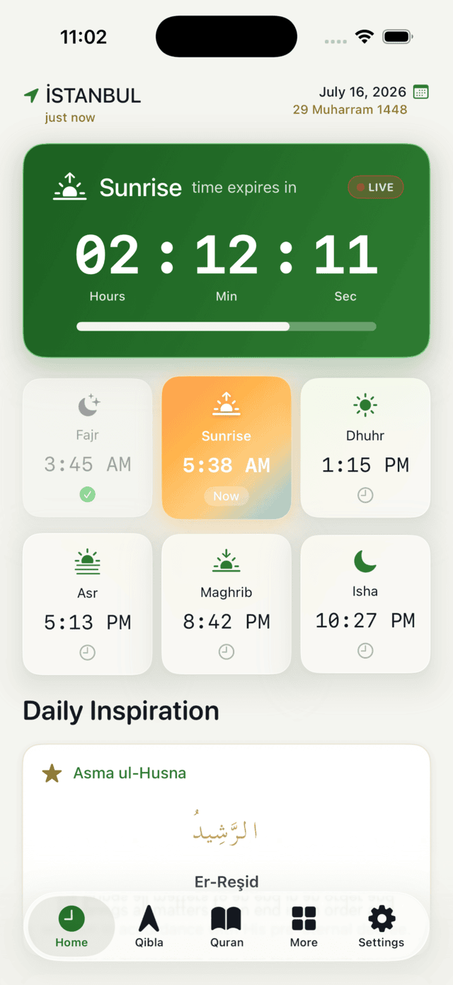 Screenshot of the Tevazu app